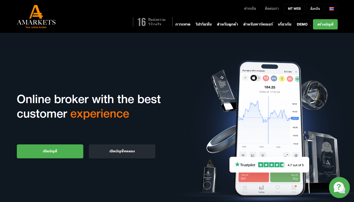 รีวิวโบรกเกอร์ AMarkets