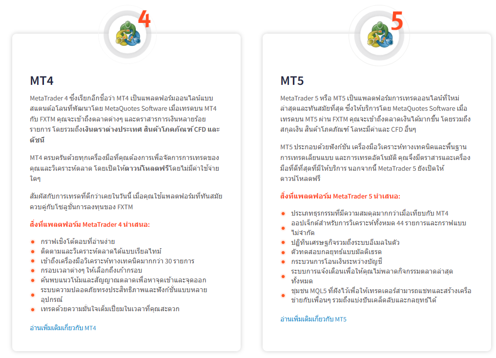 Platform การเทรด FXTM